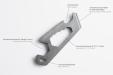 Multitool key chain Stainless steel. With logo. -SW MOTECH-2