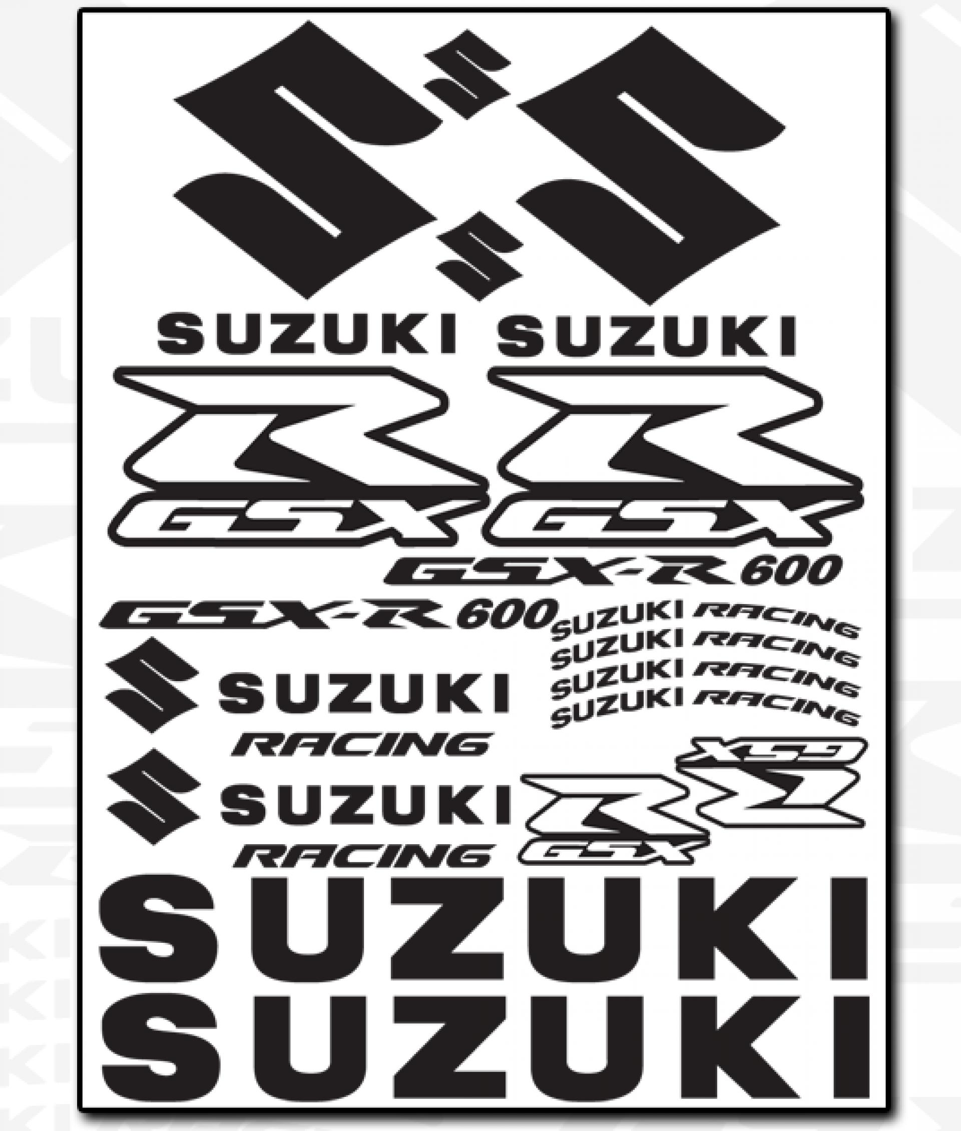 universal Suzuki sponsor sticker sheet MOTO INKZ 60 GEL